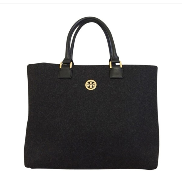 Tory Burch Handbags - Tory Burch Wool Tote Black Cute!